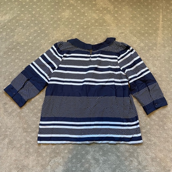 Modcloth Navy and White Striped Blouse - Picture 3 of 5